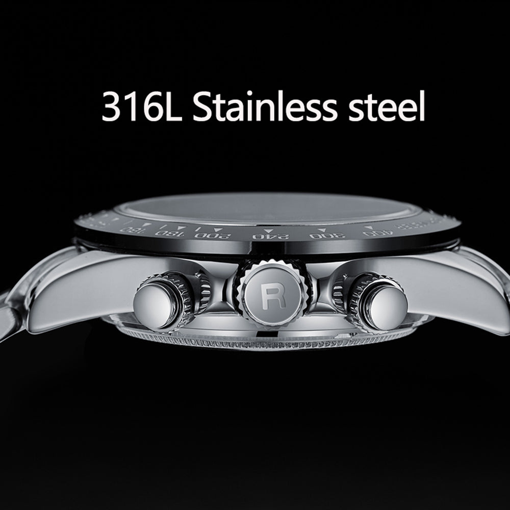 316L Stainless steel case silver