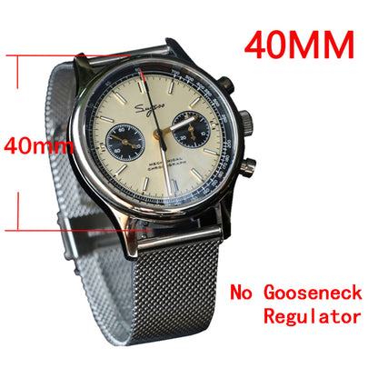 Sugess Panda Mechanical Watch Gooseneck 38mm And 40mm Seagull Movement 1963 Luxury Pilot Watch Hand Wind