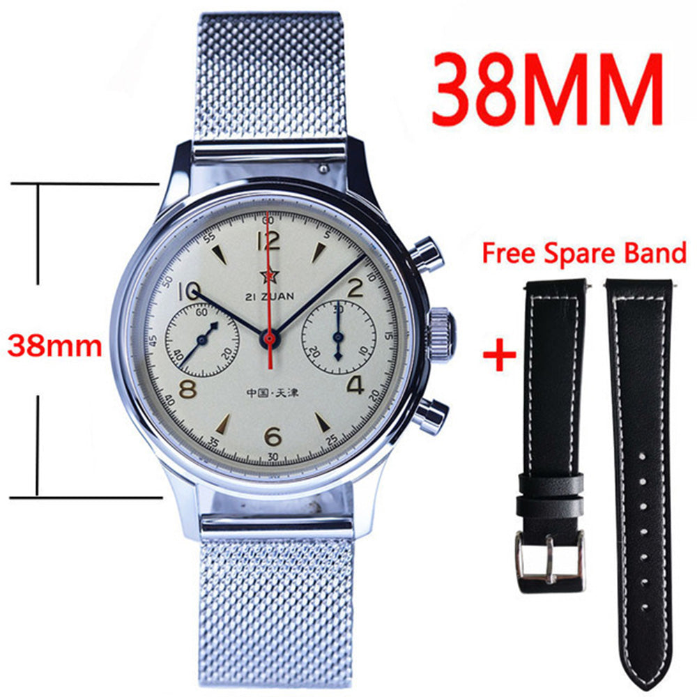 Sugess Watch 38mm Seagull 1963 Mechanical 5ATM Sapphire Luxury Men's Watch Pilot Chronograph